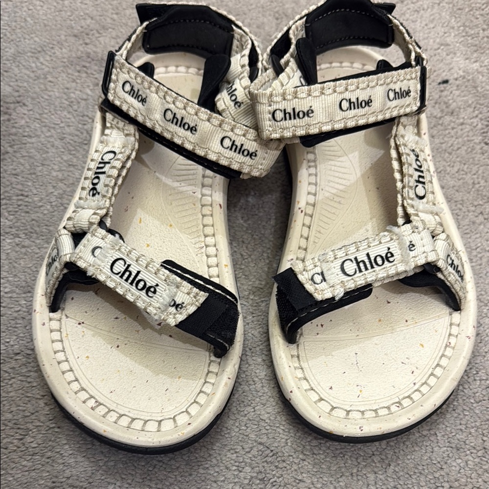 Chloe x Teva Hurricane XLT2 Cream and Black Sandals